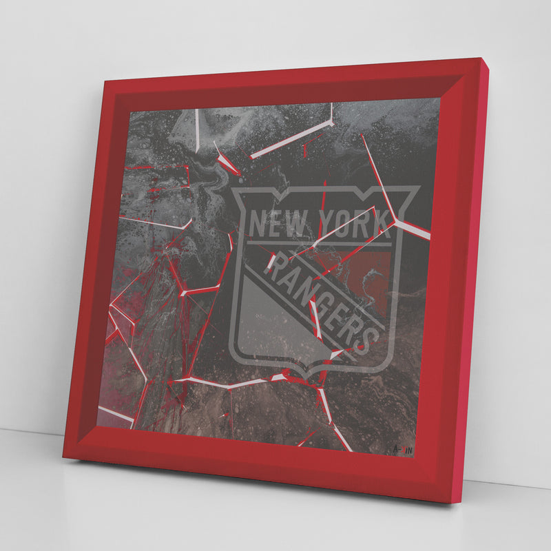 NY Rangers Printed Illusion Frame Red