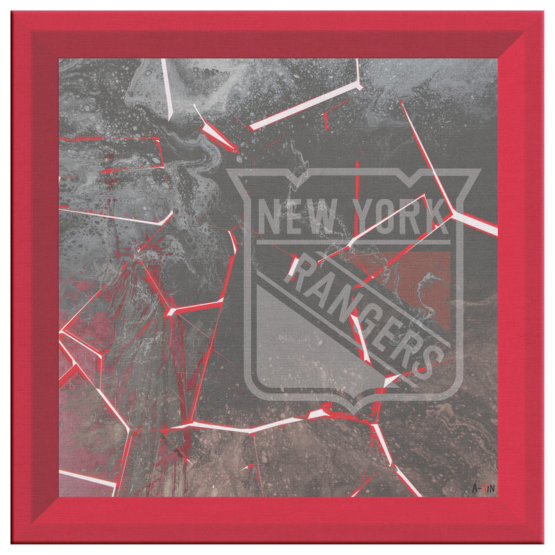 NY Rangers Printed Illusion Frame Red