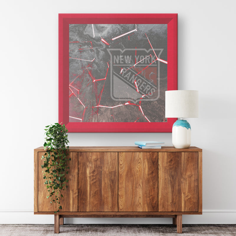 NY Rangers Printed Illusion Frame Red