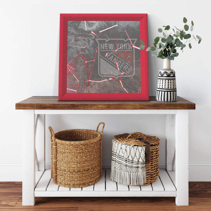 NY Rangers Printed Illusion Frame Red