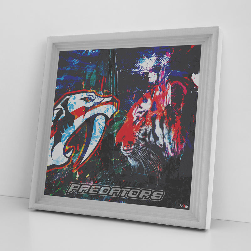 Nashville Predators Printed Illusion Frame White