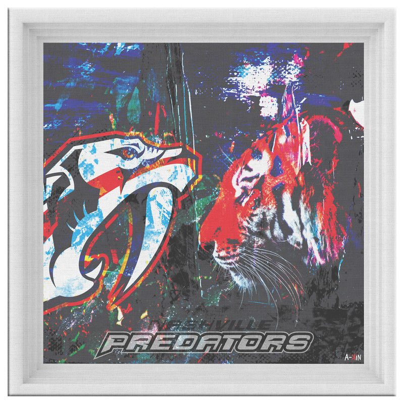 Nashville Predators Printed Illusion Frame White