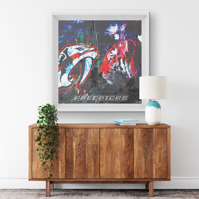 Nashville Predators Printed Illusion Frame White