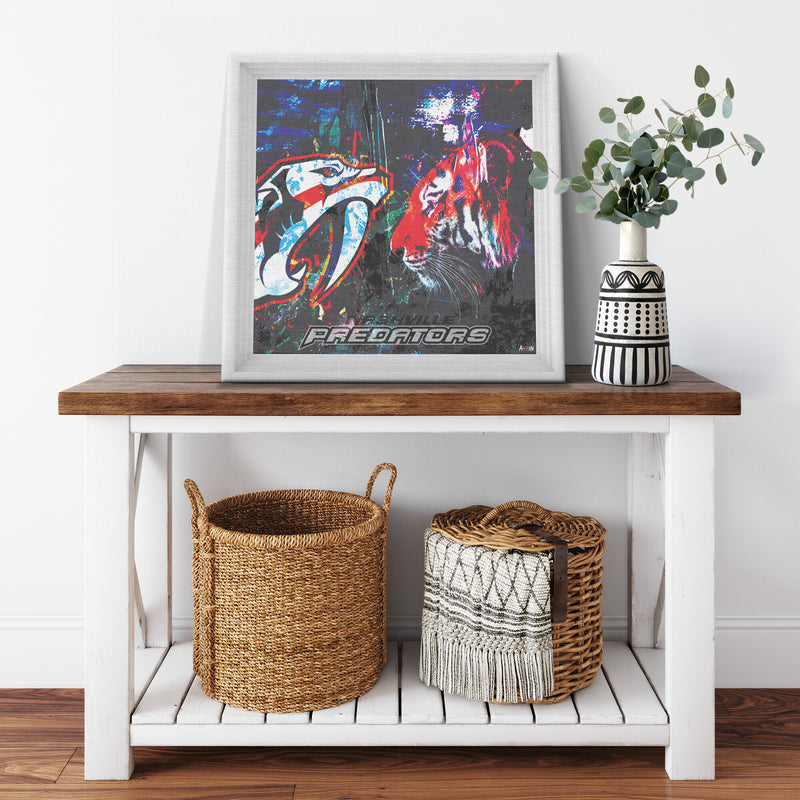 Nashville Predators Printed Illusion Frame White