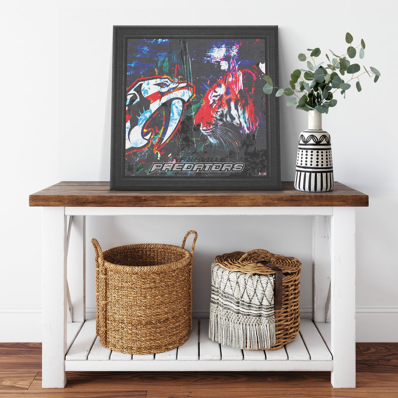 Nashville Predators Printed Illusion Frame Black