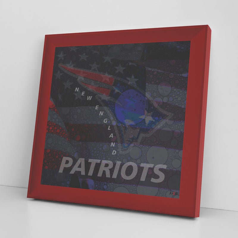 New England Patriots Printed Illusion Frame Red