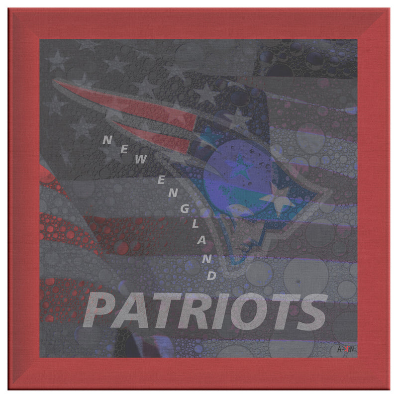 New England Patriots Printed Illusion Frame Red