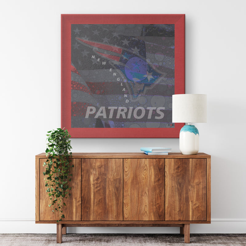 New England Patriots Printed Illusion Frame Red