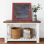 New England Patriots Printed Illusion Frame Red