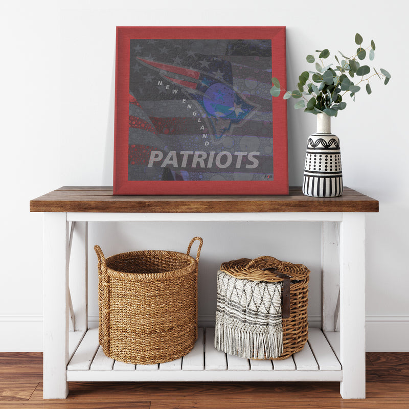 New England Patriots Printed Illusion Frame Red