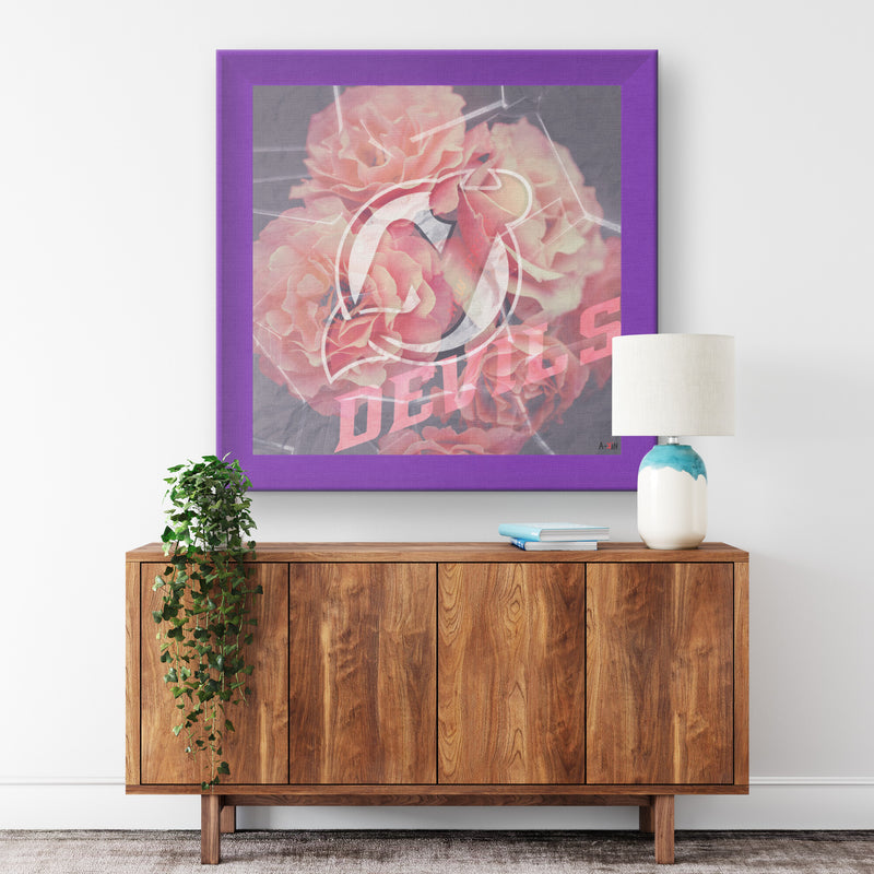 New Jersey Devils Printed Illusion Frame Purple