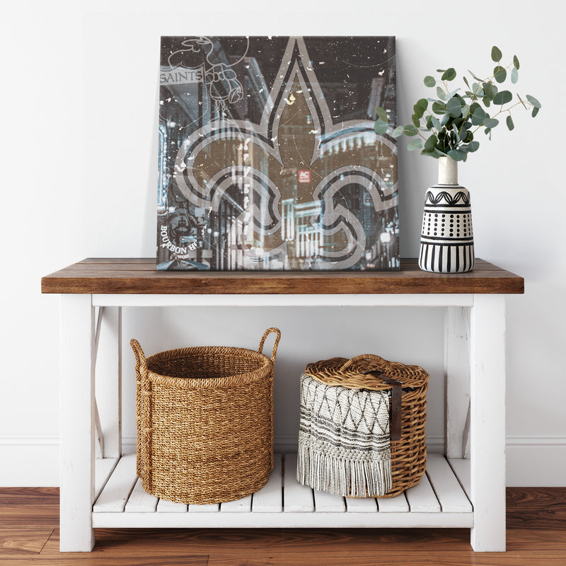 New Orleans Saints Printed Illusion Frame Gold