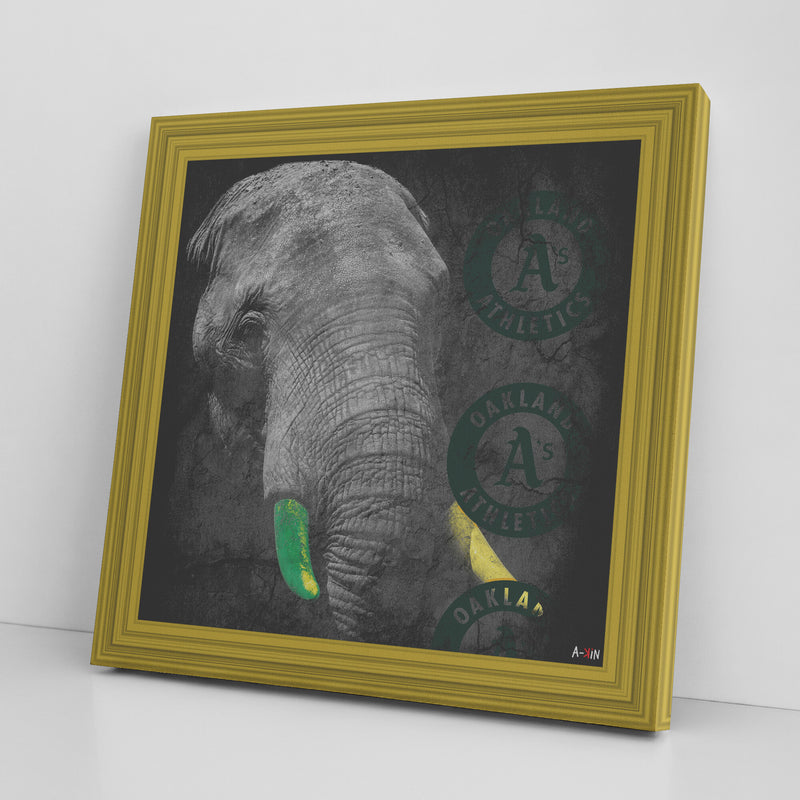 Oakland Athletics Printed Illusion Frame Yellow