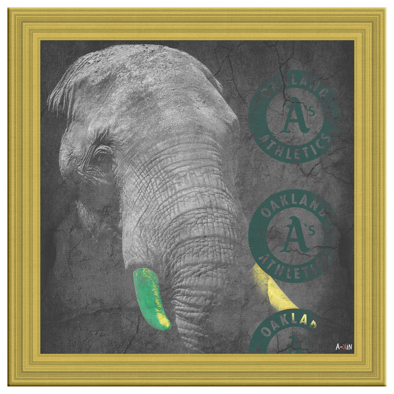 Oakland Athletics Printed Illusion Frame Yellow