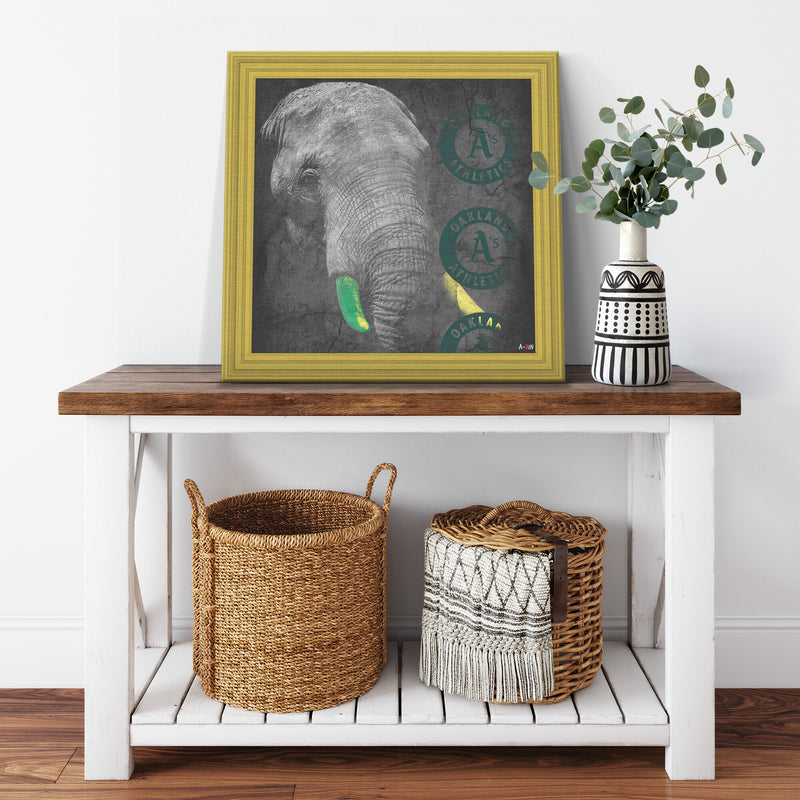 Oakland Athletics Printed Illusion Frame Yellow