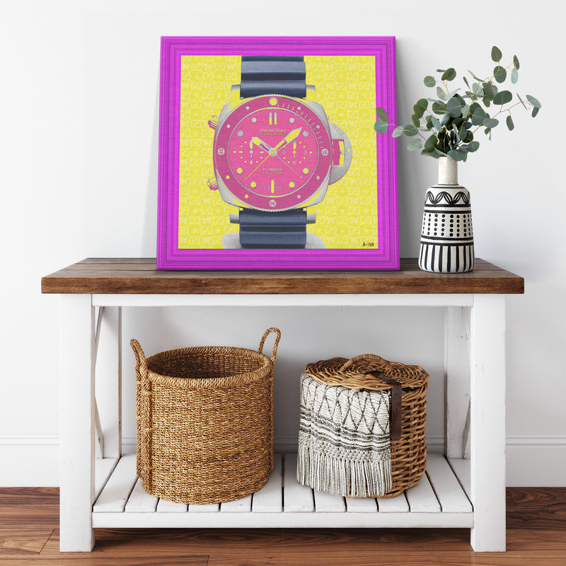 Pane On Printed Illusion Frame Pink