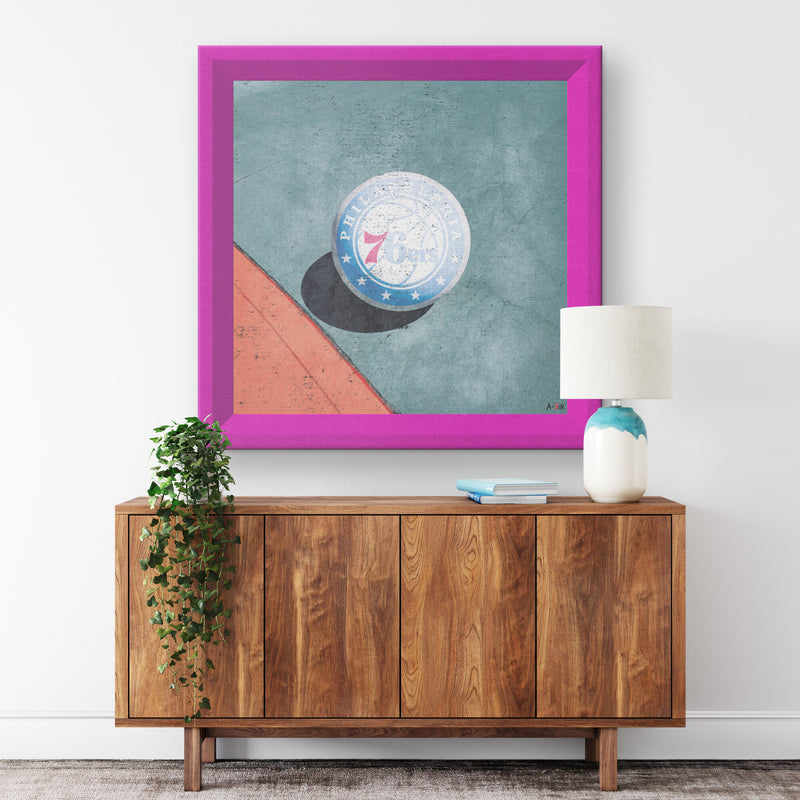 Philadelphia 76ers Printed Illusion Frame Pink