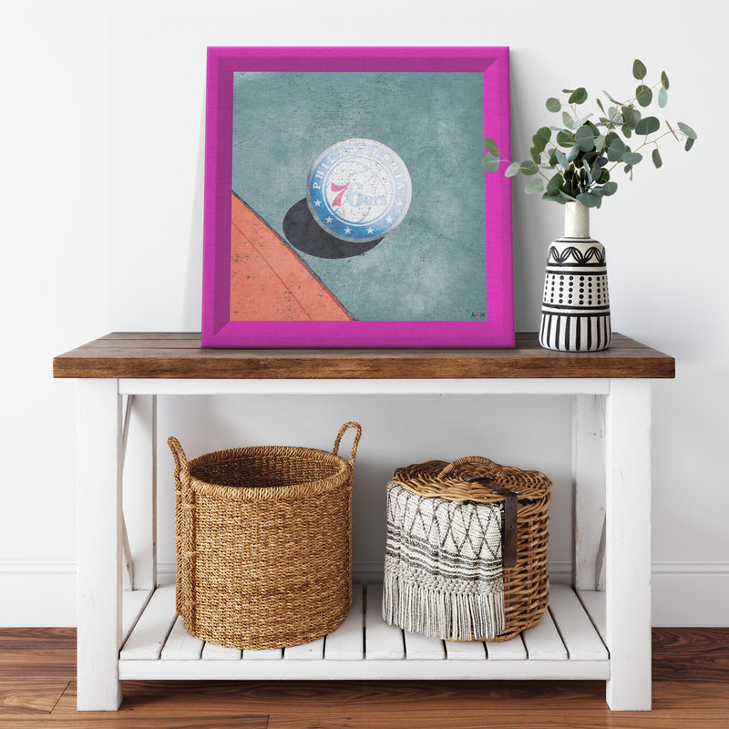 Philadelphia 76ers Printed Illusion Frame Pink