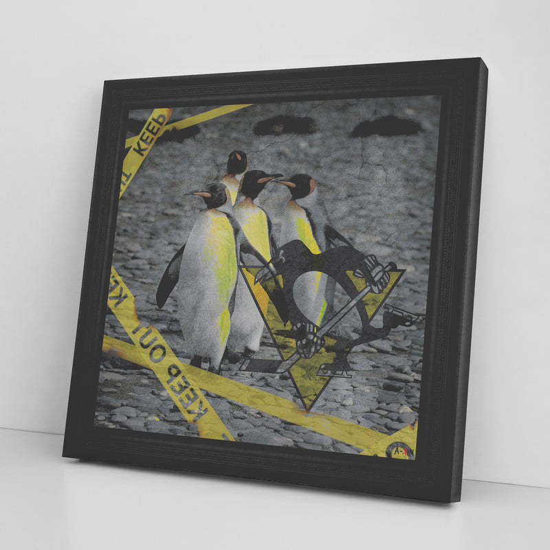 Pittsburgh Penguins Printed Illusion Frame Black