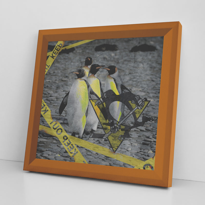 Pittsburgh Penguins Printed Illusion Frame Orange