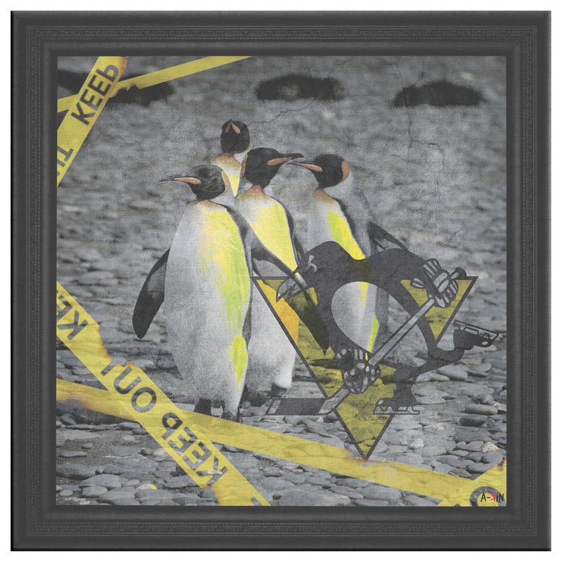 Pittsburgh Penguins Printed Illusion Frame Black