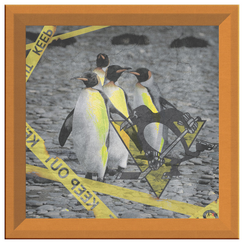 Pittsburgh Penguins Printed Illusion Frame Orange