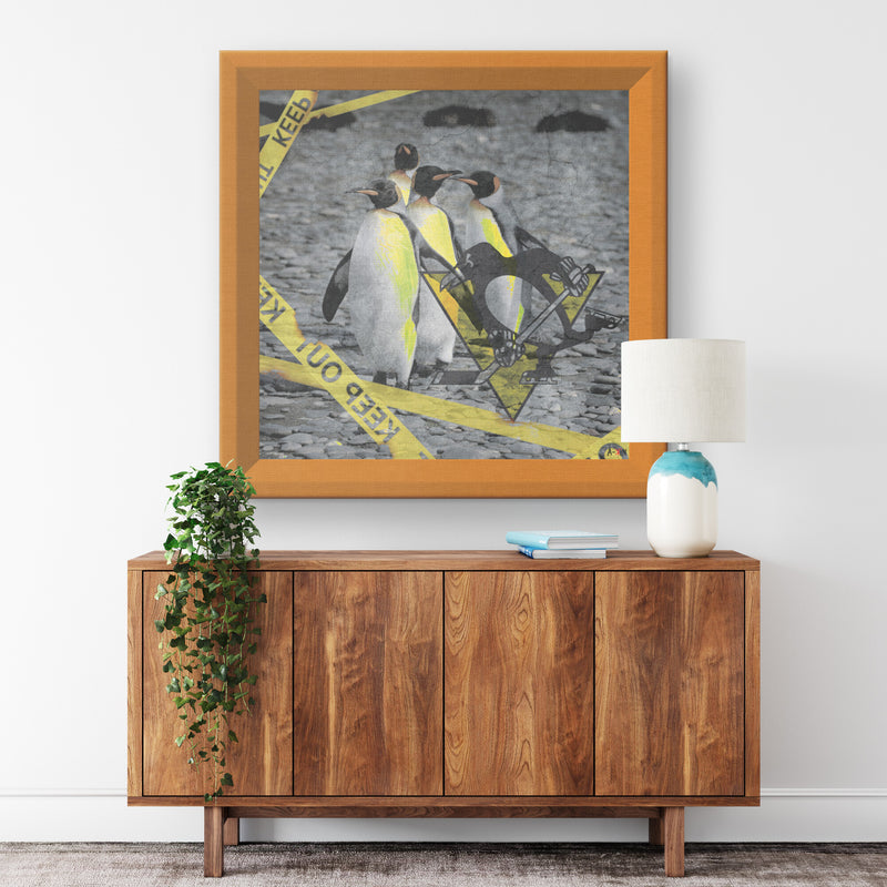 Pittsburgh Penguins Printed Illusion Frame Orange