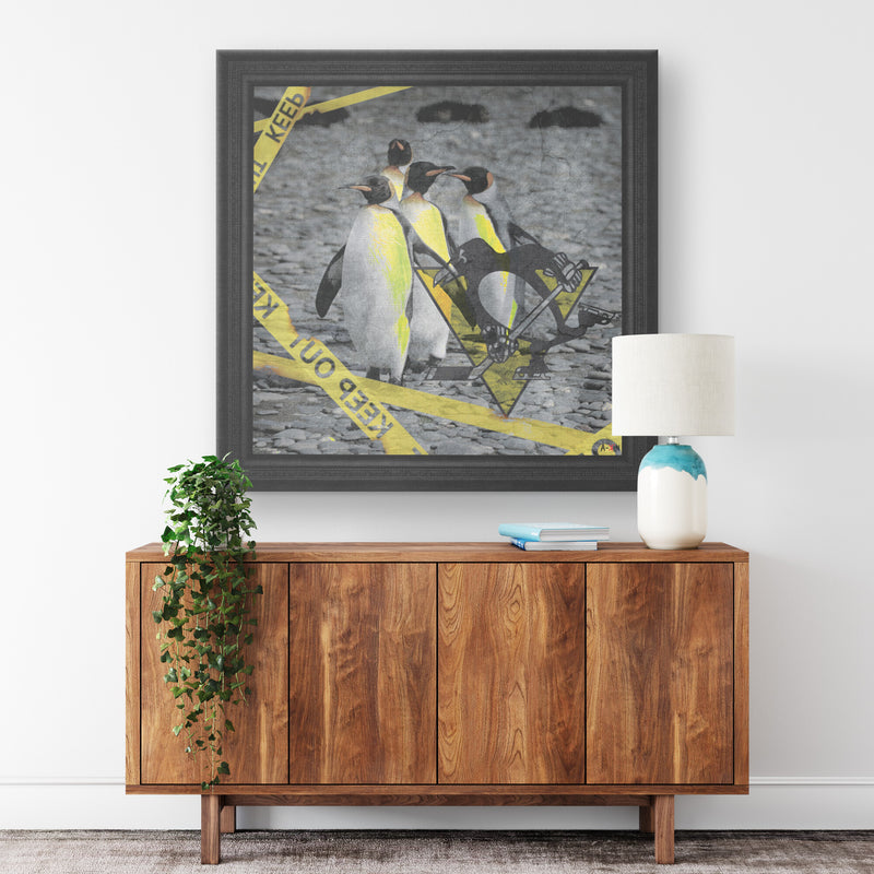 Pittsburgh Penguins Printed Illusion Frame Black