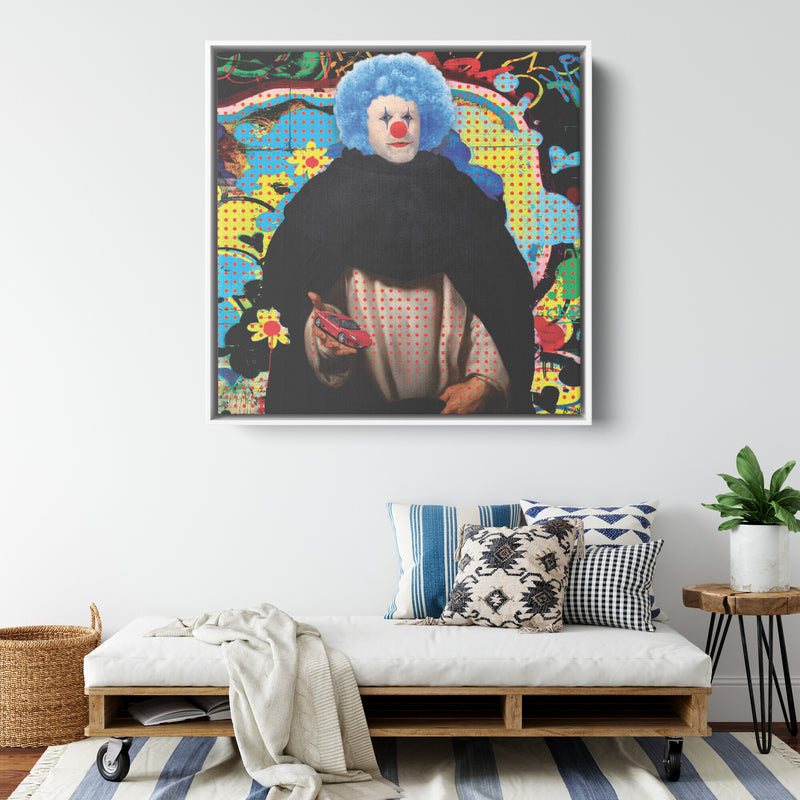 Pop Clown Wood Frame