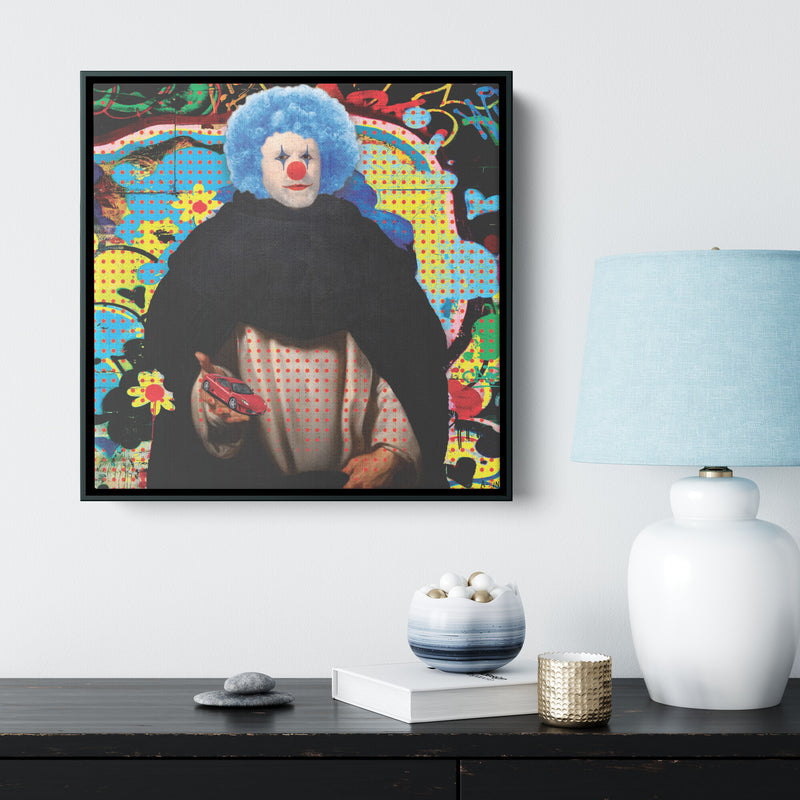 Pop Clown Wood Frame