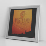 Portland Trail Blazers Printed Illusion Frame White