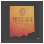 Portland Trail Blazers Printed Illusion Frame Black