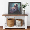 Pray For Rock Printed Illusion Frame Black