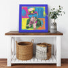 President Monkey Printed Illusion Frame Blue