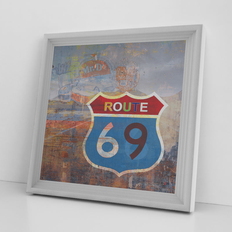 Route 69 Printed Illusion Frame White