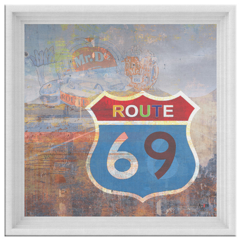 Route 69 Printed Illusion Frame White