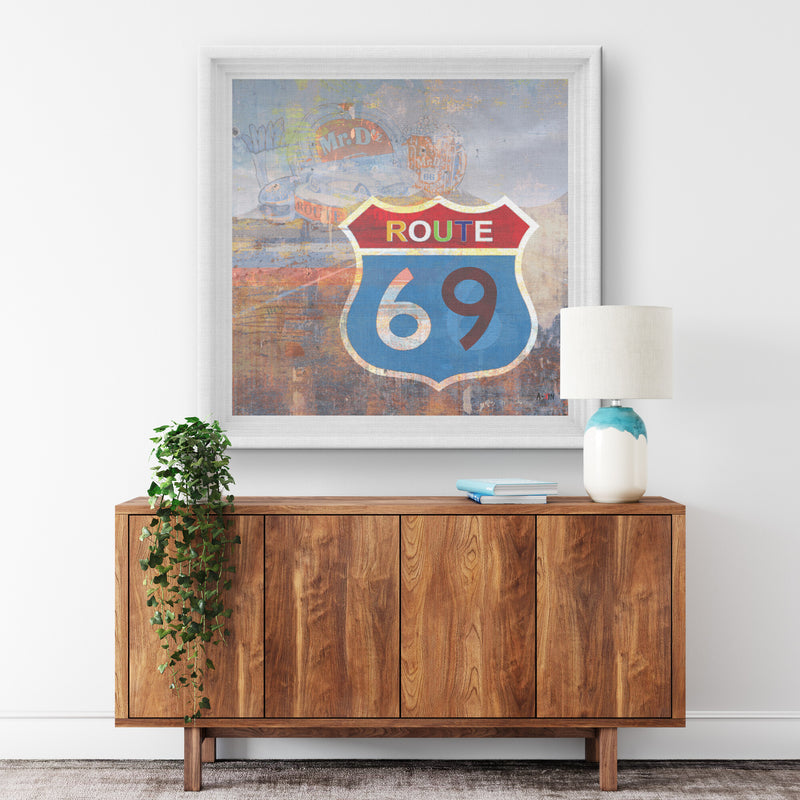 Route 69 Printed Illusion Frame White