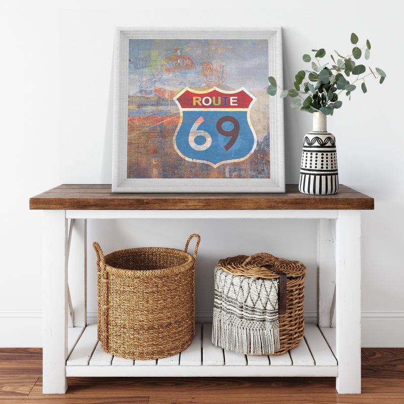 Route 69 Printed Illusion Frame White