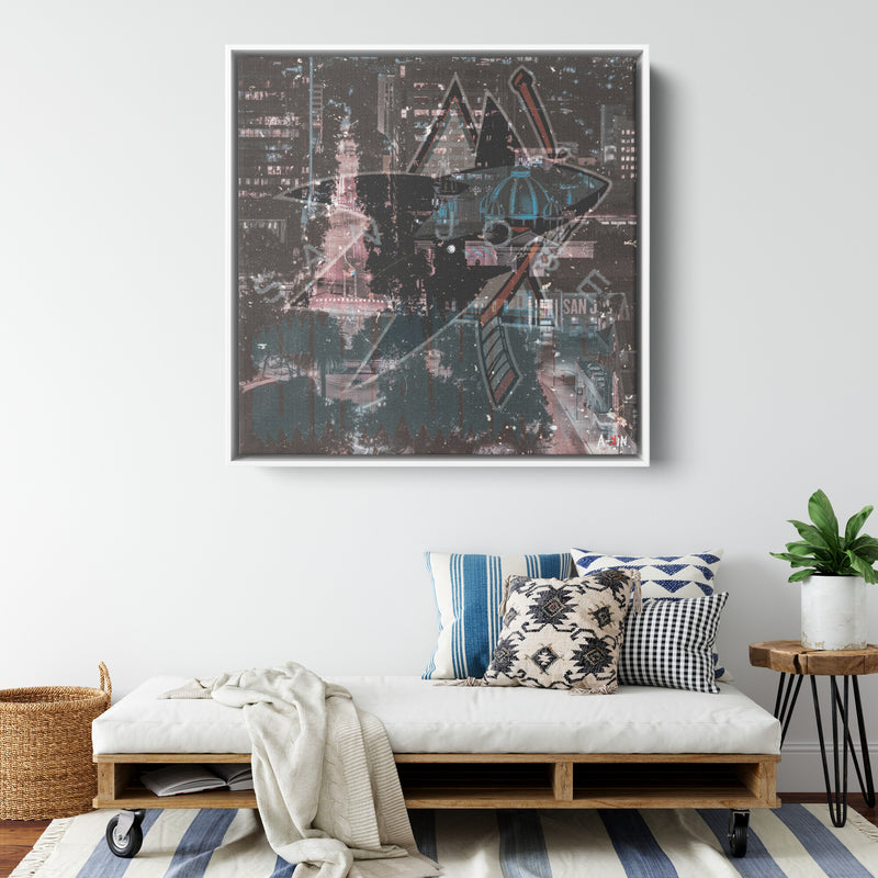San Jose Sharks Wood Frame
