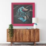 Seattle Kraken Printed Illusion Frame Red