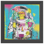 Spacial Monkey Printed Illusion Frame Black