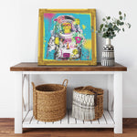 Spacial Monkey Printed Illusion Frame Gold