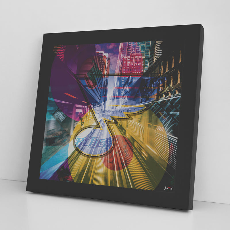 St Louis Blues Printed Illusion Frame Black