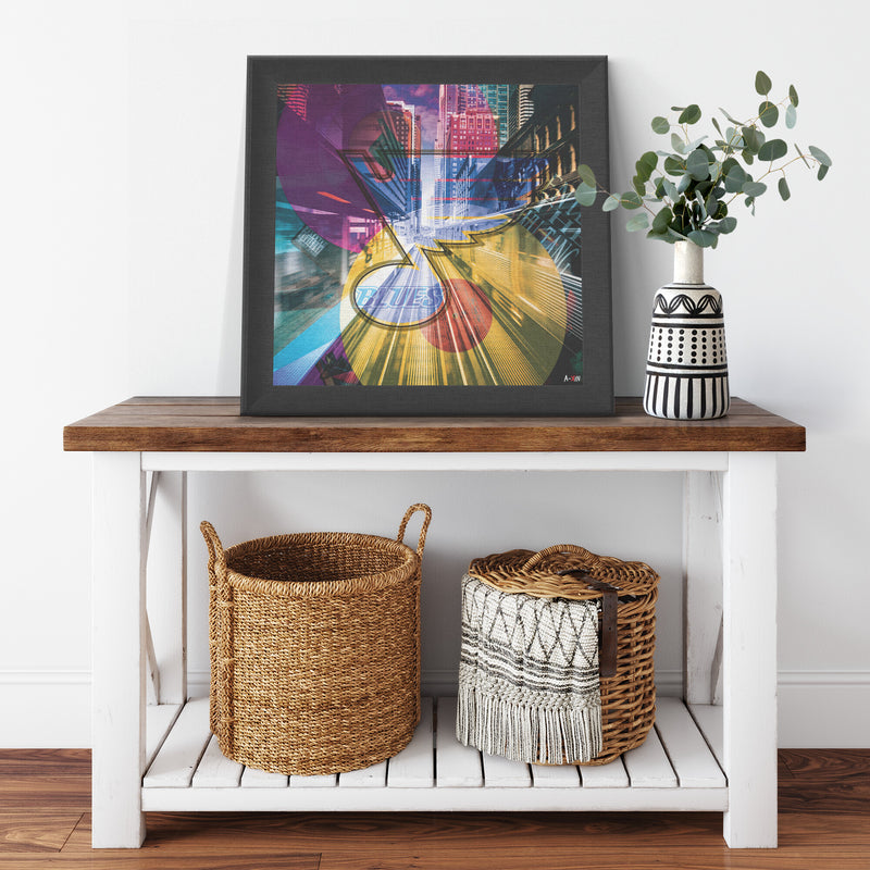 St Louis Blues Printed Illusion Frame Black