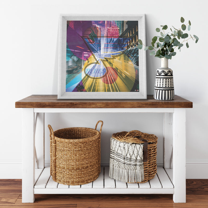 St Louis Blues Printed Illusion Frame White
