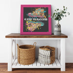 Step Success Printed Illusion Frame Pink
