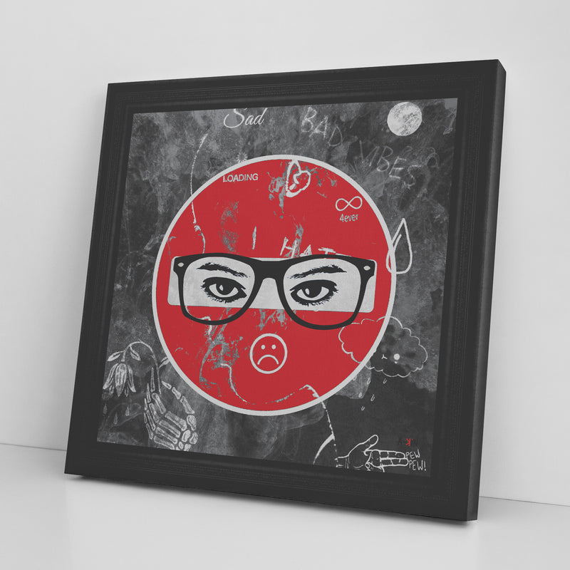 Stop Looking Printed Illusion Frame Black