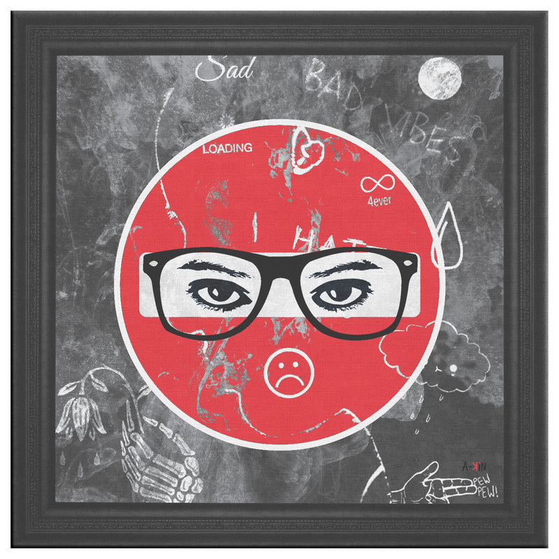 Stop Looking Printed Illusion Frame Black