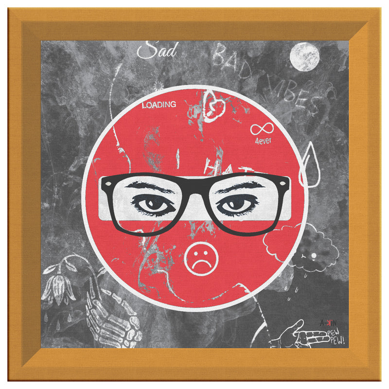 Stop Looking Printed Illusion Frame Orange