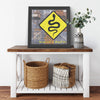 Straight Lines Printed Illusion Frame Black